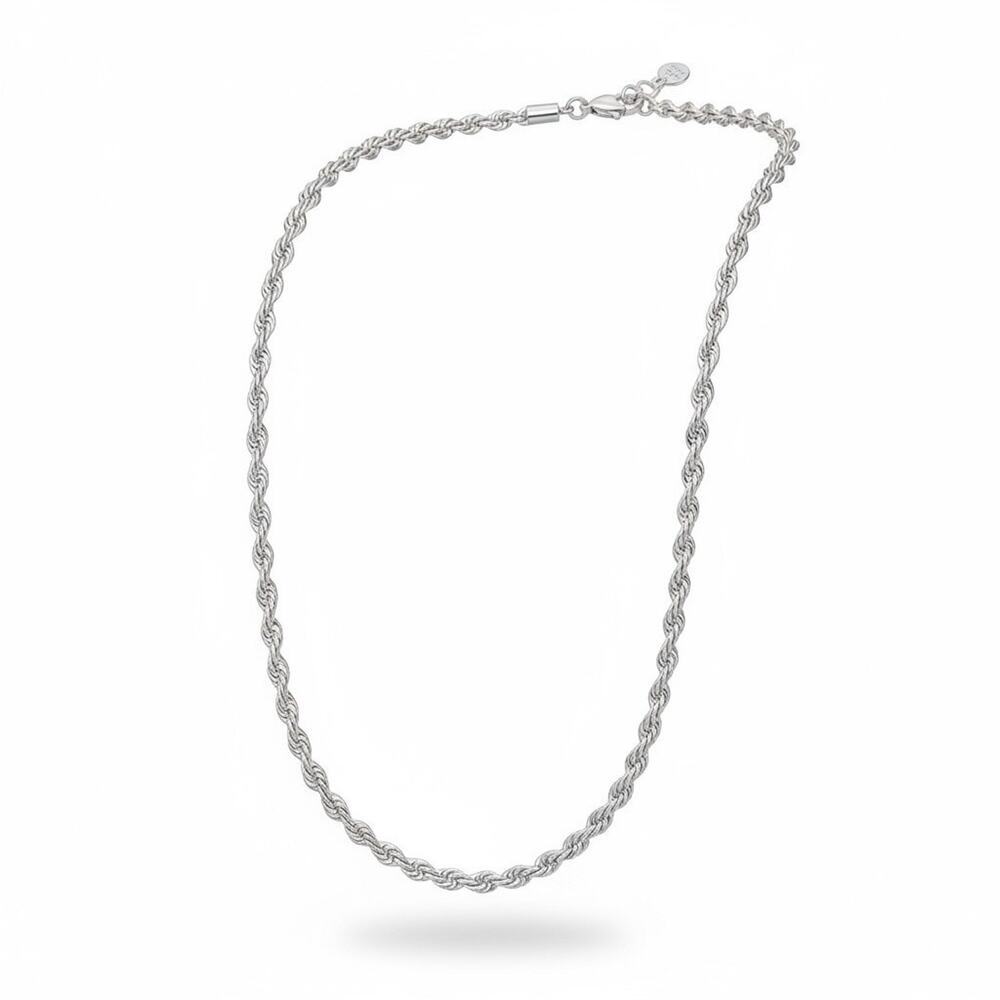 And Now This Silver Plated Rope Chain Necklace 18”